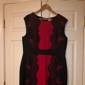 New York and Company Red/ Black Dress